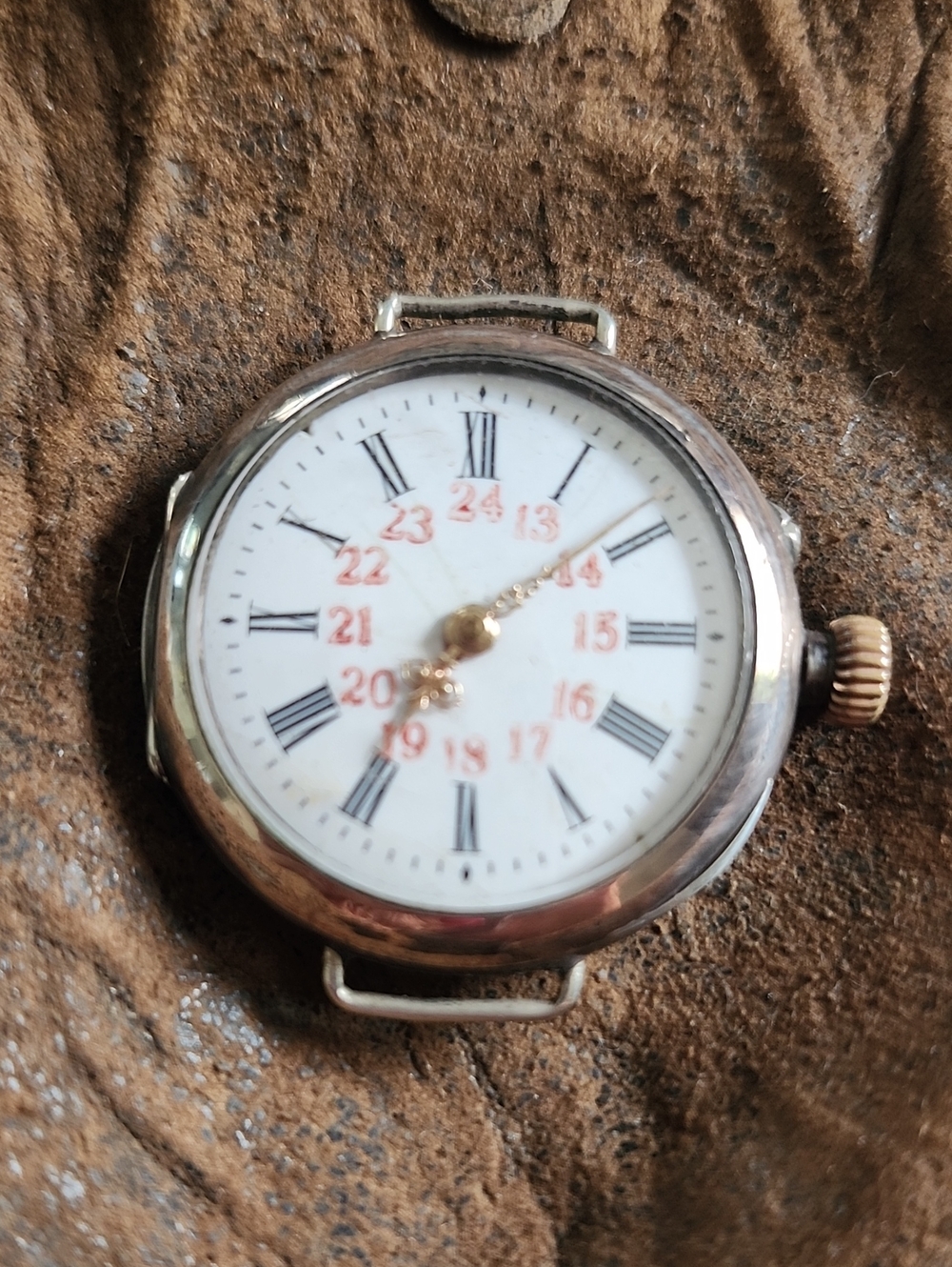 Rare Antique Silver Trench Watch